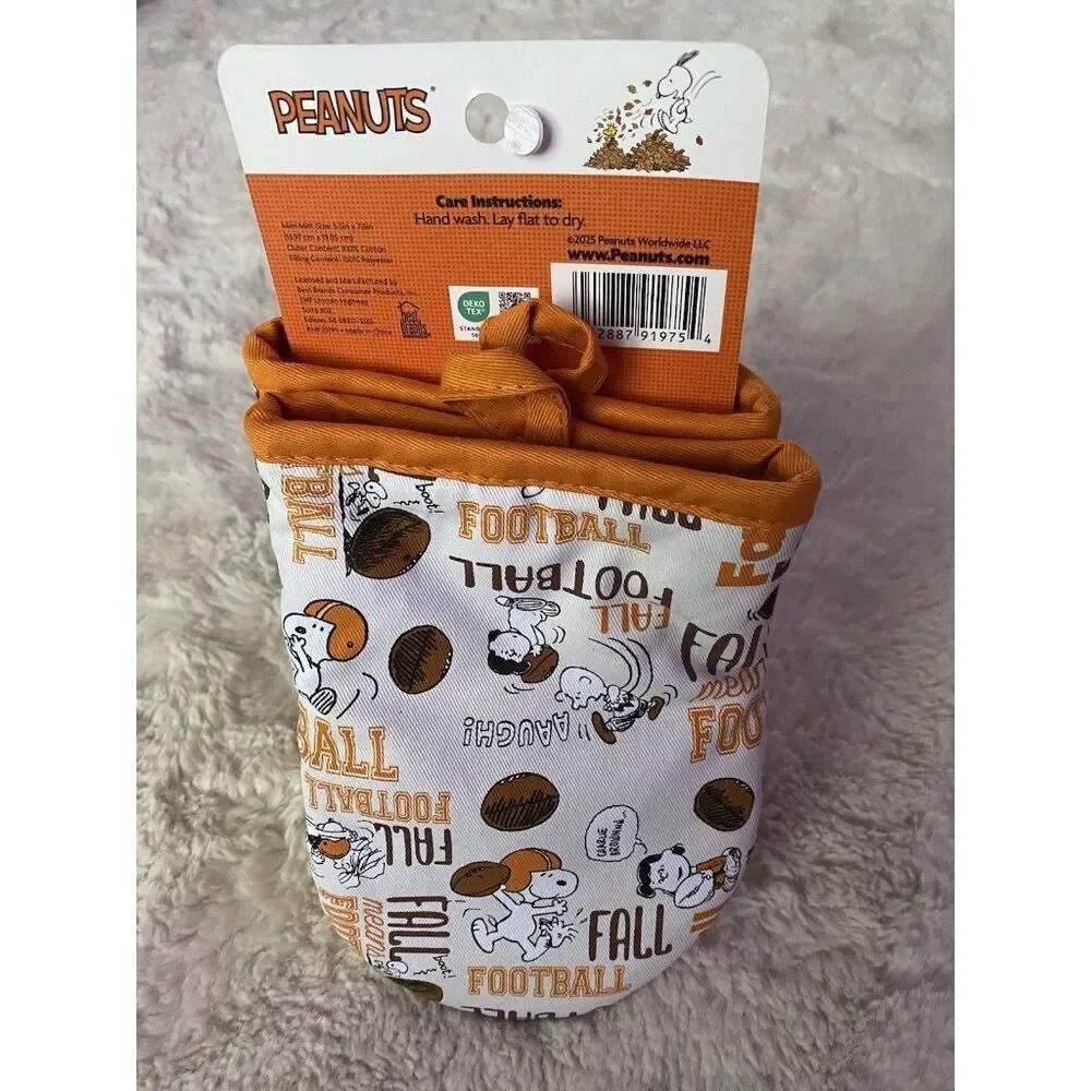 2 Pack Peanuts Snoopy Charlie Brown Football Autumn Silicone Oven Mini Mitts NEW